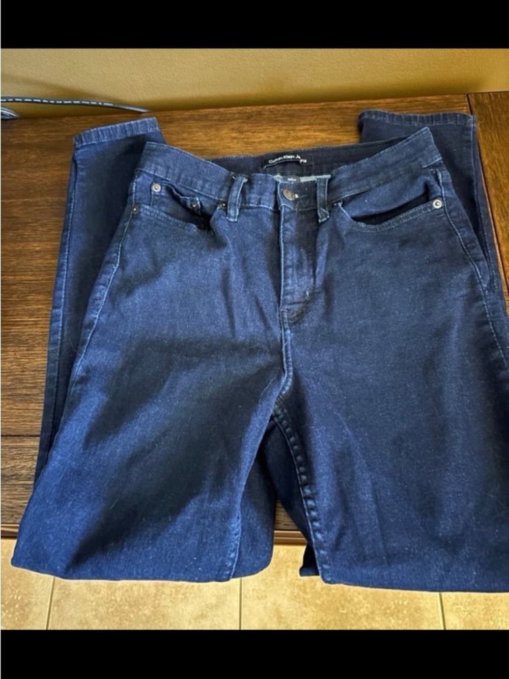 Calvin Klein Women's Straight-Leg Jeans - Dark Blue